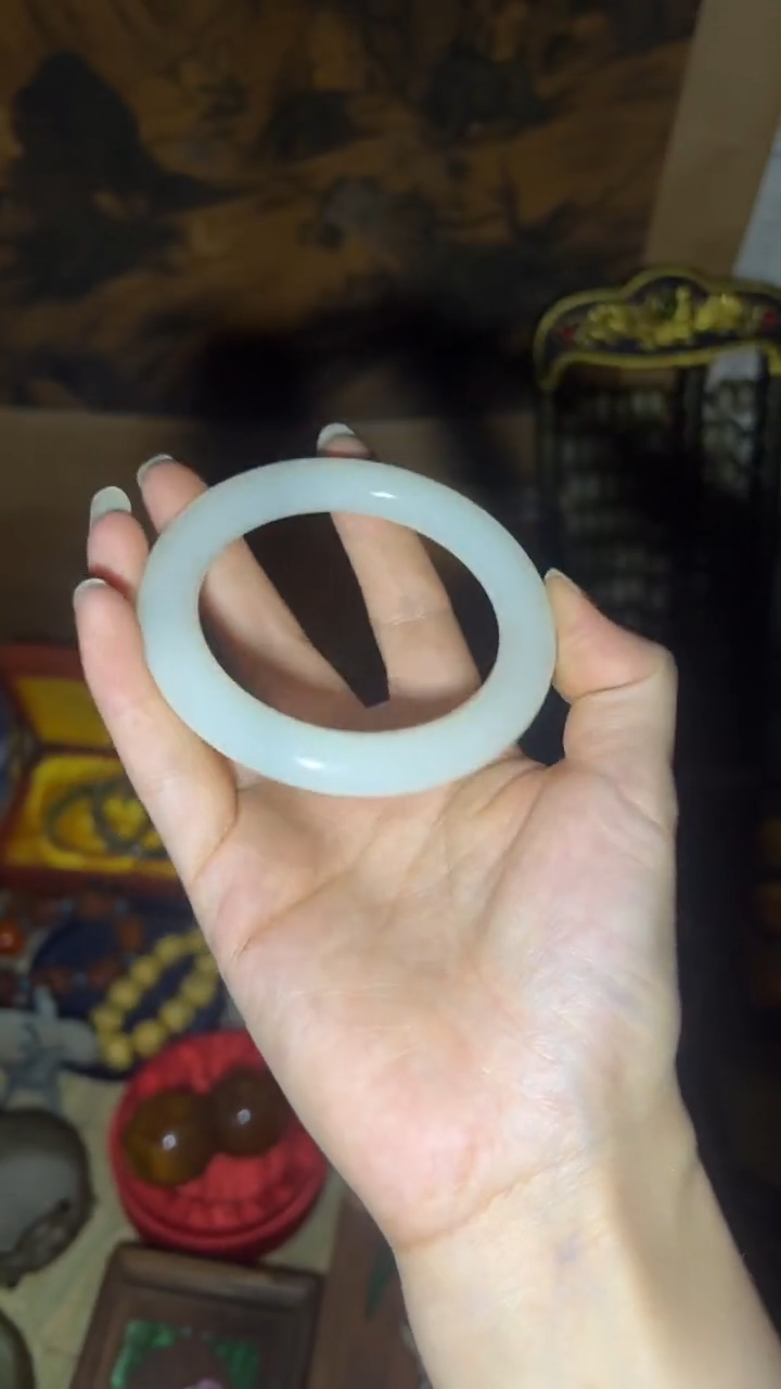 和田玉手镯未镶嵌闪购高端商品链接羊脂白58