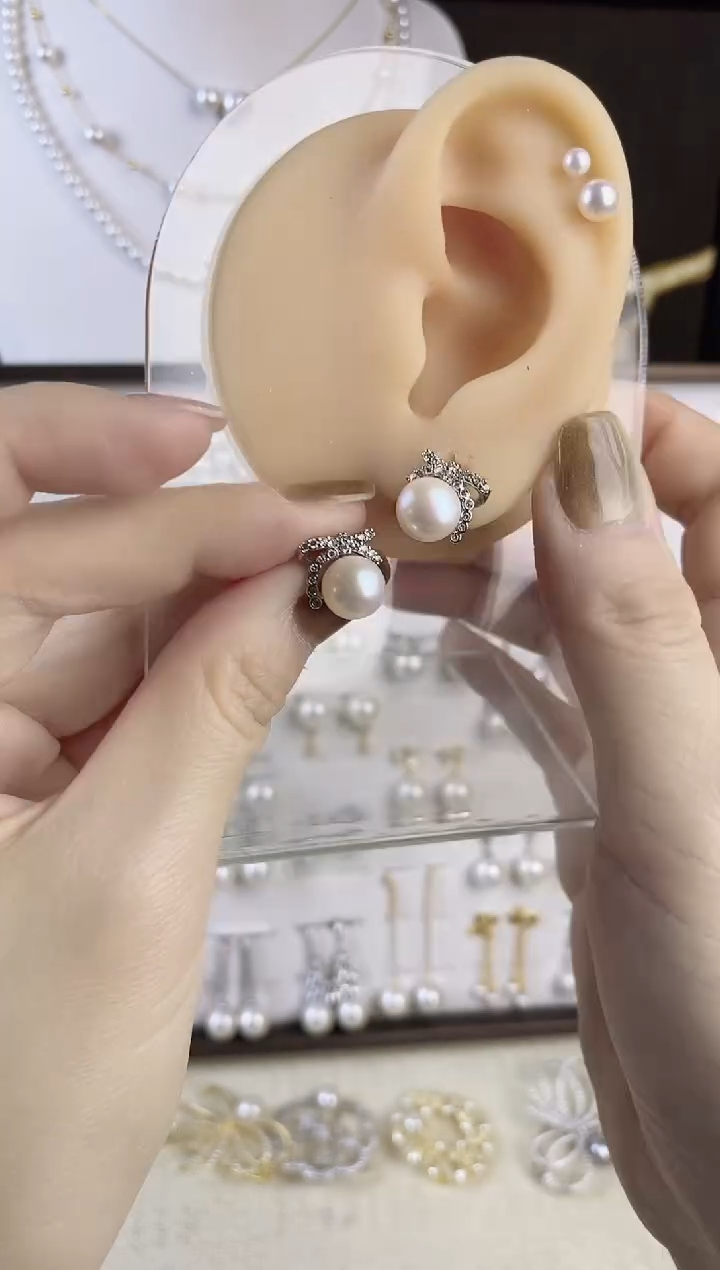 合金耳饰淡水珍珠17