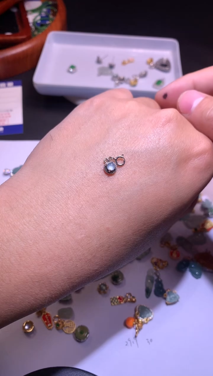 【闪购商品】翡翠吊坠(不含链)银S925镶嵌1