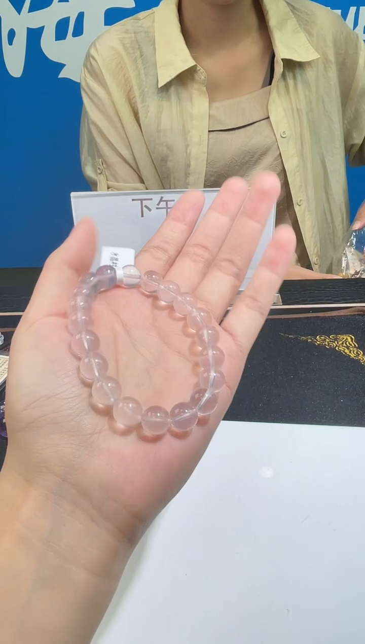 未镶嵌手链水晶77号莫桑比克星光粉单圈10mm