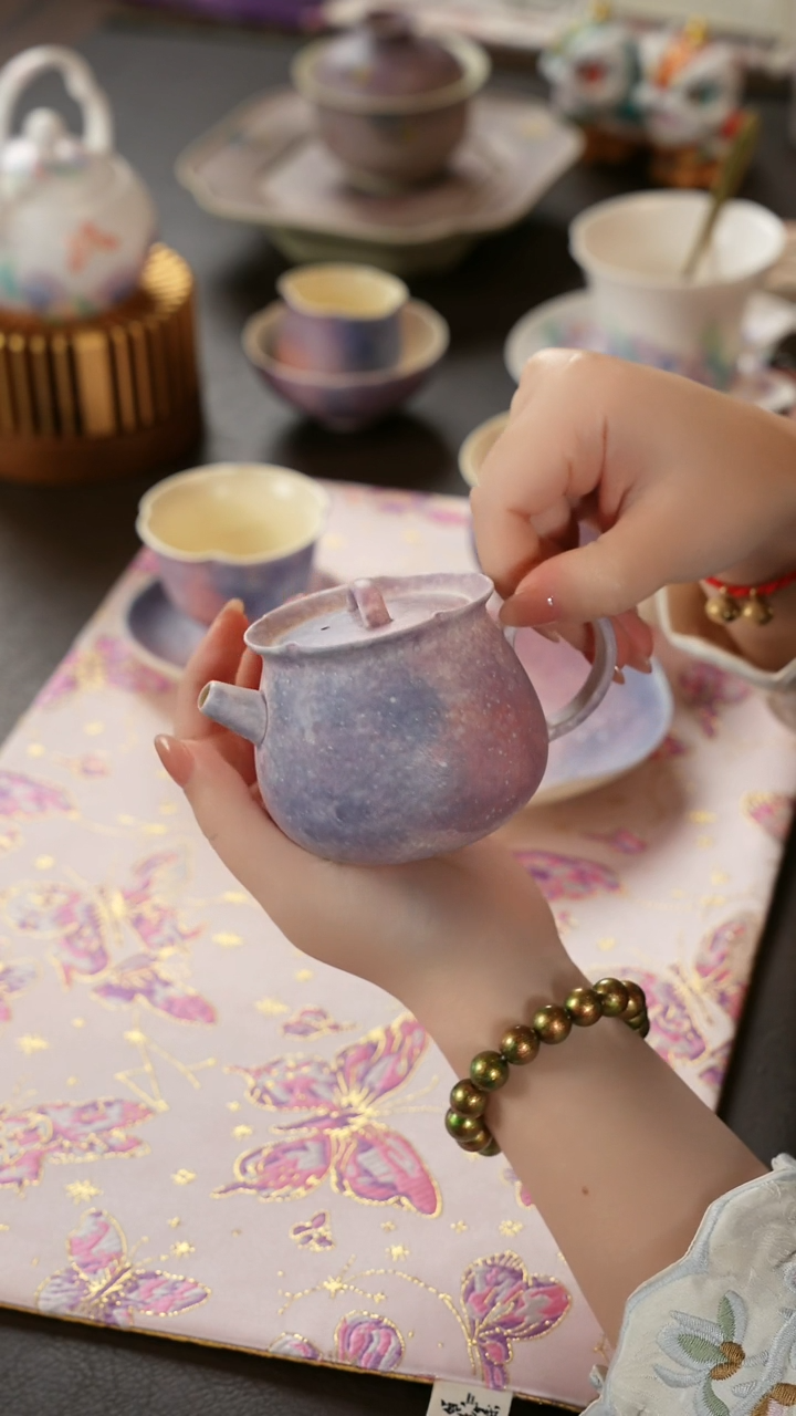  陶瓷茶具秘境花苞壶
