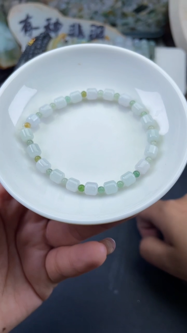 【闪购商品】翡翠颈饰未镶嵌天然翡翠手串37