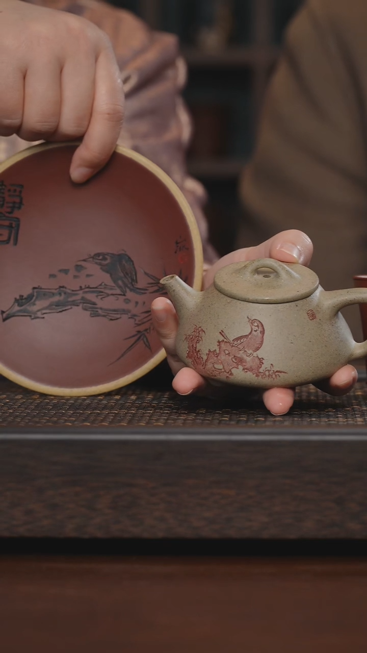 【闪购商品】紫砂茶杯非遗茶器-梅石品题石瓢