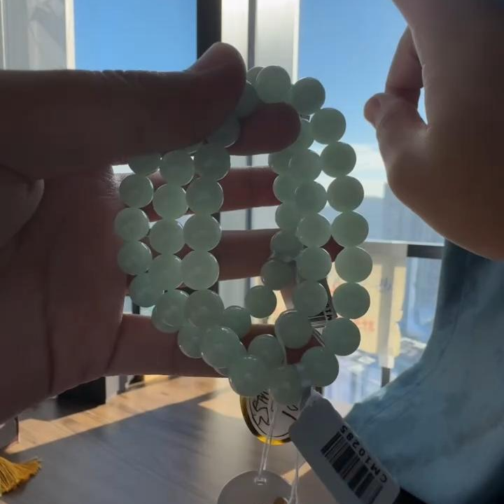 【杰缘珠宝】天然A货翡翠冰晴底手串 多样性发一件