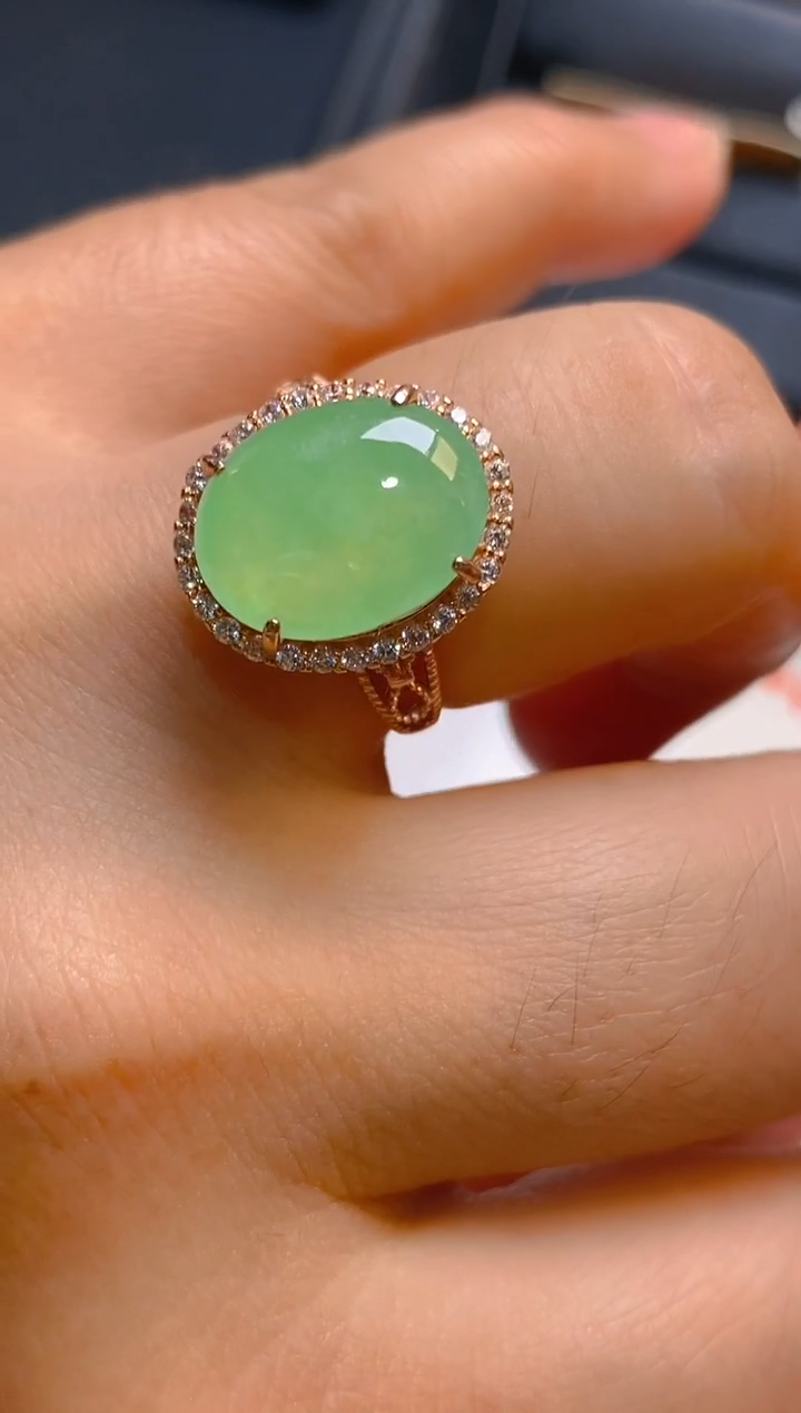 【闪购商品】翡翠耳饰银S925镶嵌天然A货翡翠1