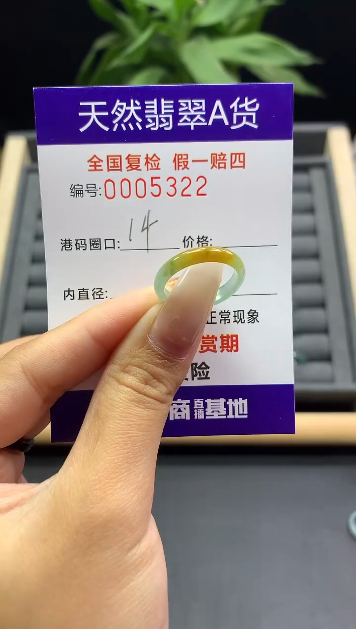 未镶嵌戒指翡翠天然  5322
