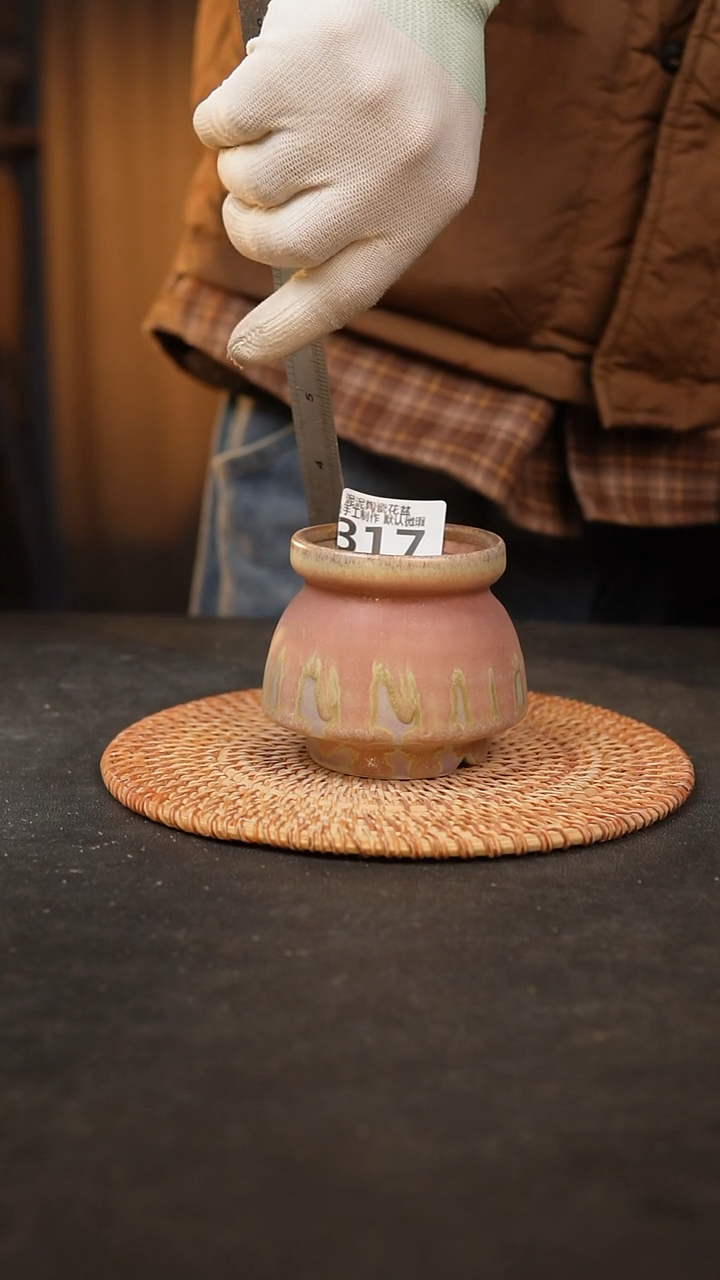 【闪购商品】瓷片317泥泥手工花盆