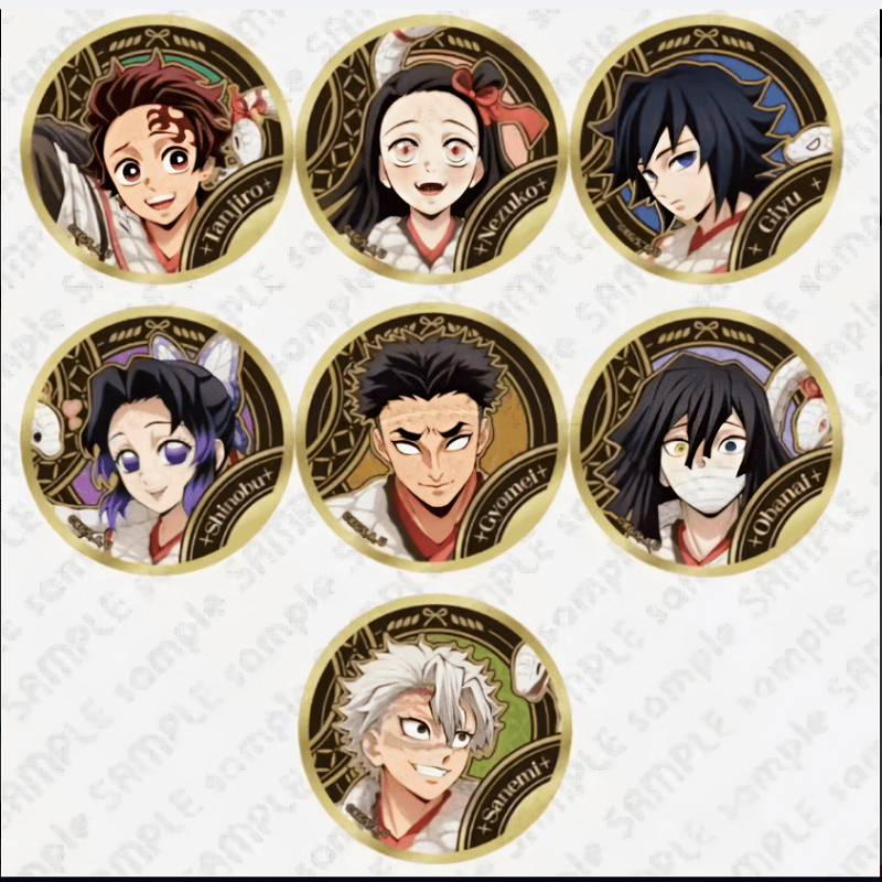 【鬼灭之刃】蛇年新年新春吧唧 徽章 全7种 潮玩盲盒（默认代拆）