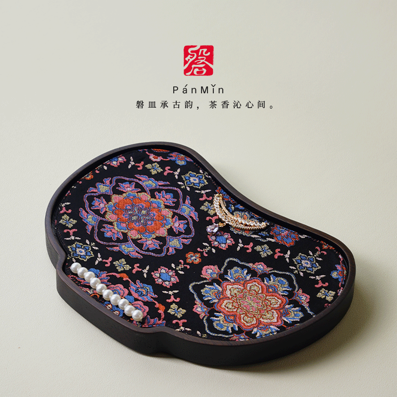 磐皿｜金丝柚木-碗形壶承茶盘实木壶垫隔热垫茶盘底座壶托干泡盘