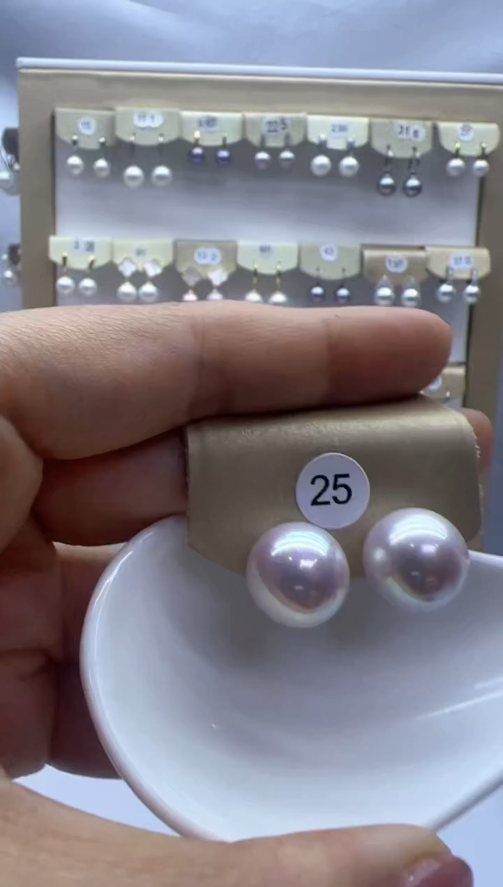 【闪购商品】淡水珍珠耳饰银S925镶嵌25