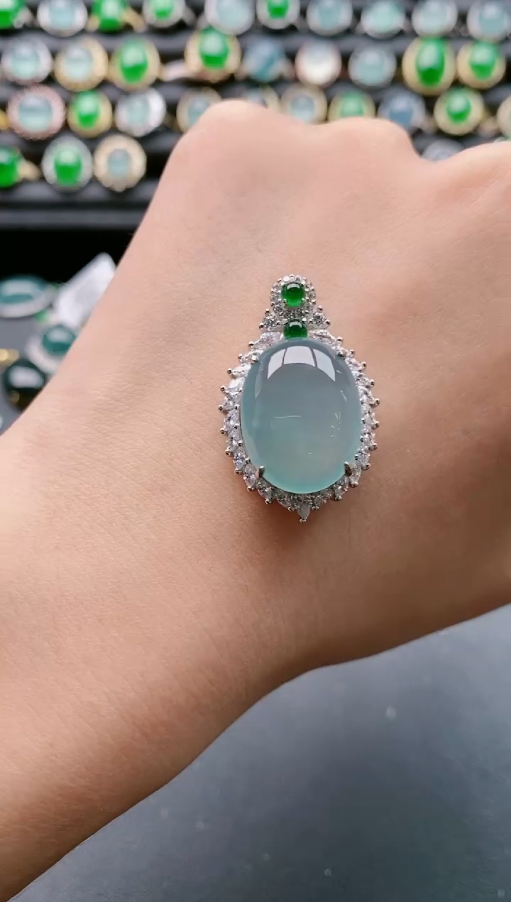 【闪购商品】翡翠戒指银S925镶嵌1111