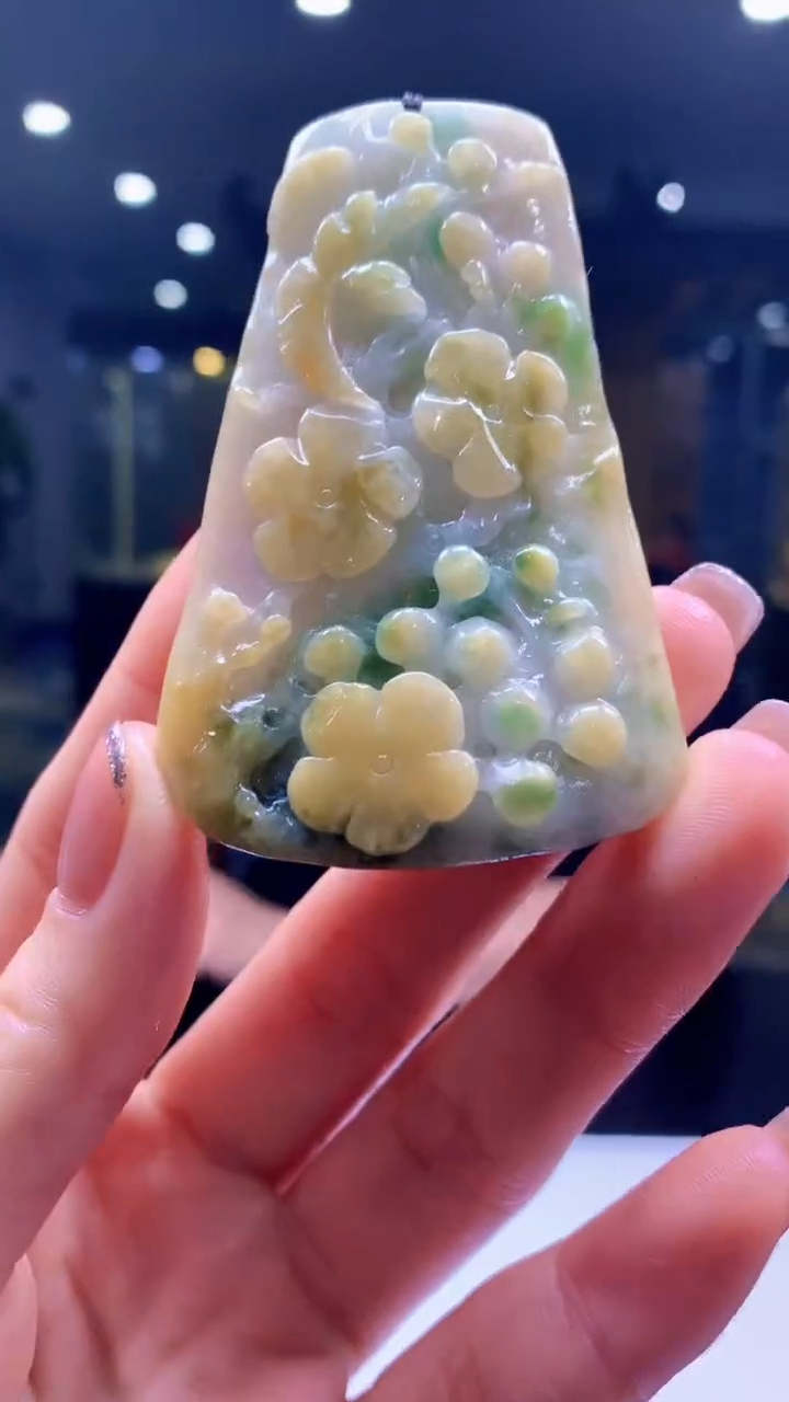 【闪购商品】定制翡翠未镶嵌1019ry-毛货挂件26