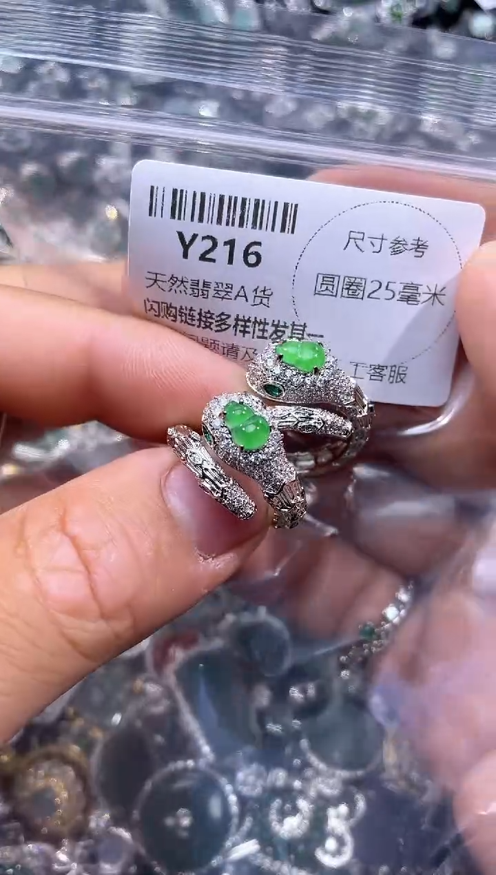 【闪购商品】翡翠颈饰未镶嵌Y216戒指 多样性发其一