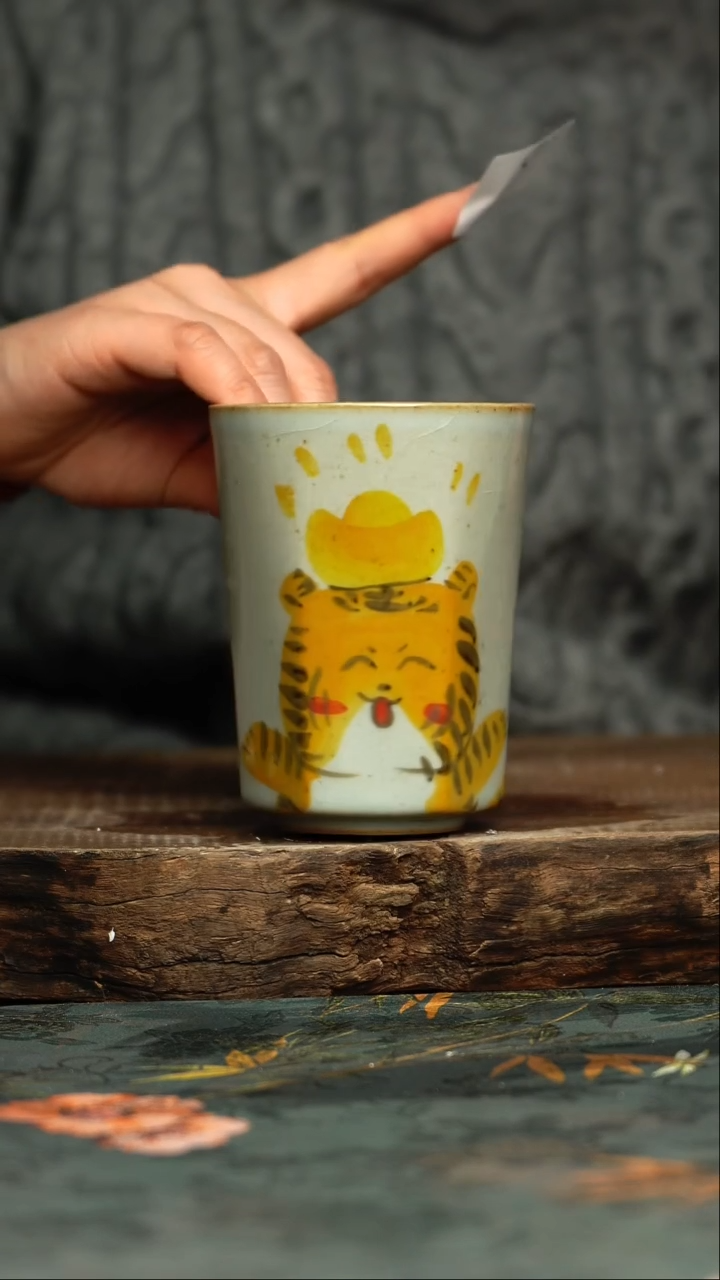 【闪购商品】杯杯釉下彩手工手绘同款陶器