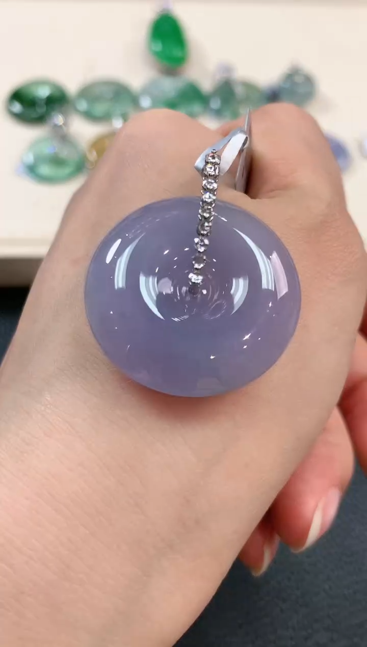 【闪购商品】翡翠吊坠(不含链)18K金镶嵌b196不退换有色差