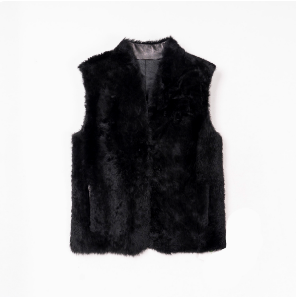 【朵姐臻选】拉贡皮毛一体马甲H5-036