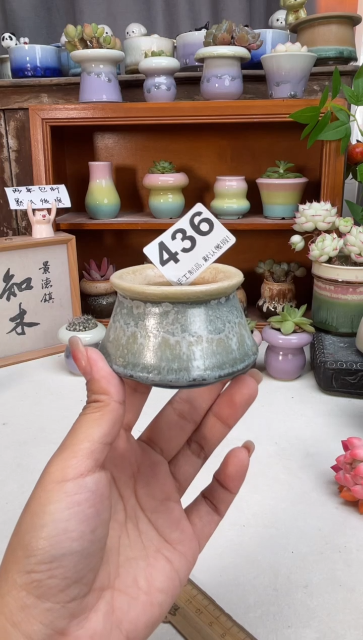 瓷片436知木小芳花盆