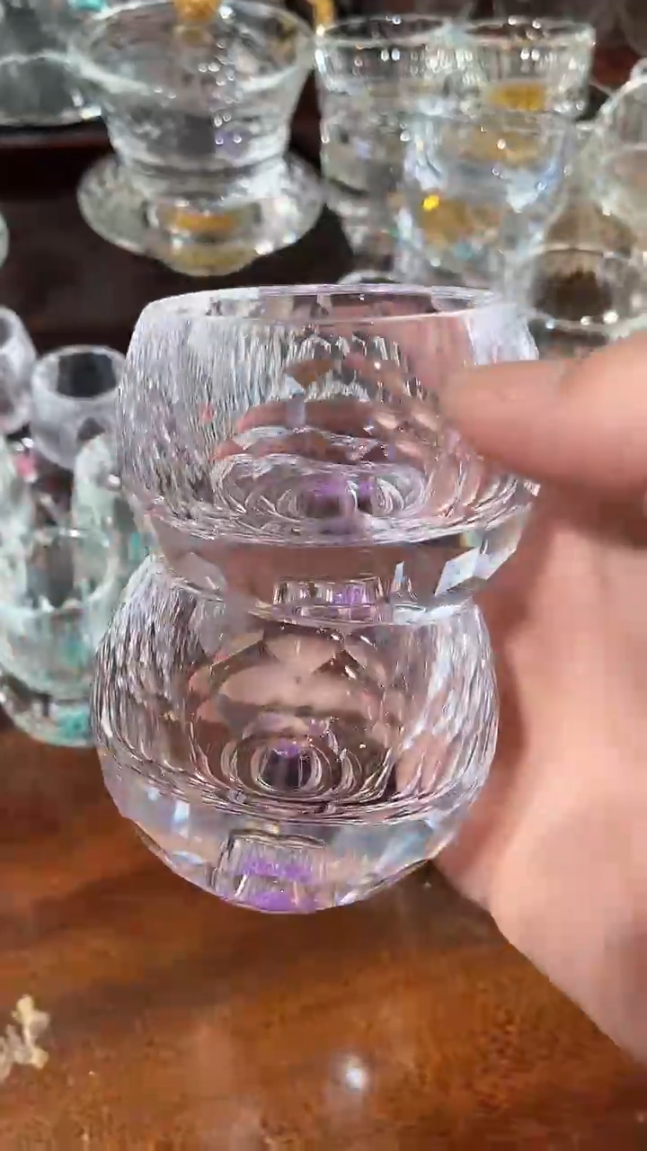 【闪购商品】玺宴新款水晶罗汉杯紫罗兰2个装