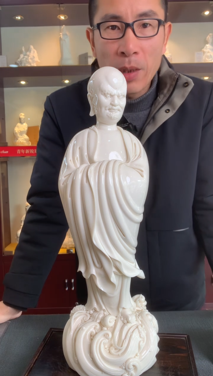 【闪购商品】摆件一苇渡江 达摩 德化白瓷