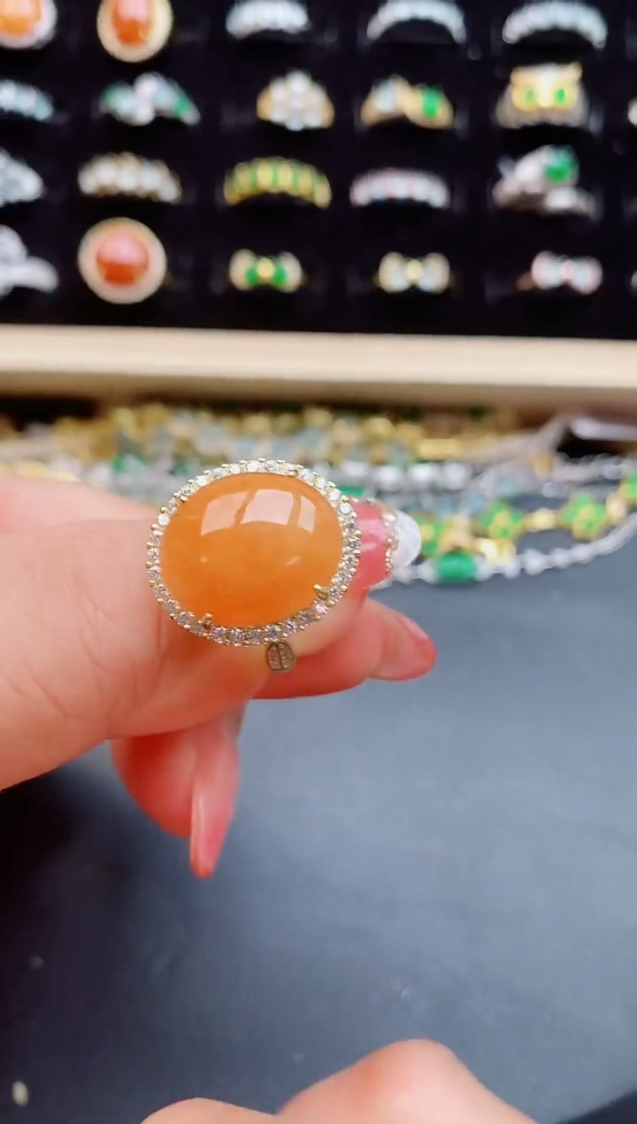 【闪购商品】翡翠戒指银S925镶嵌50850580