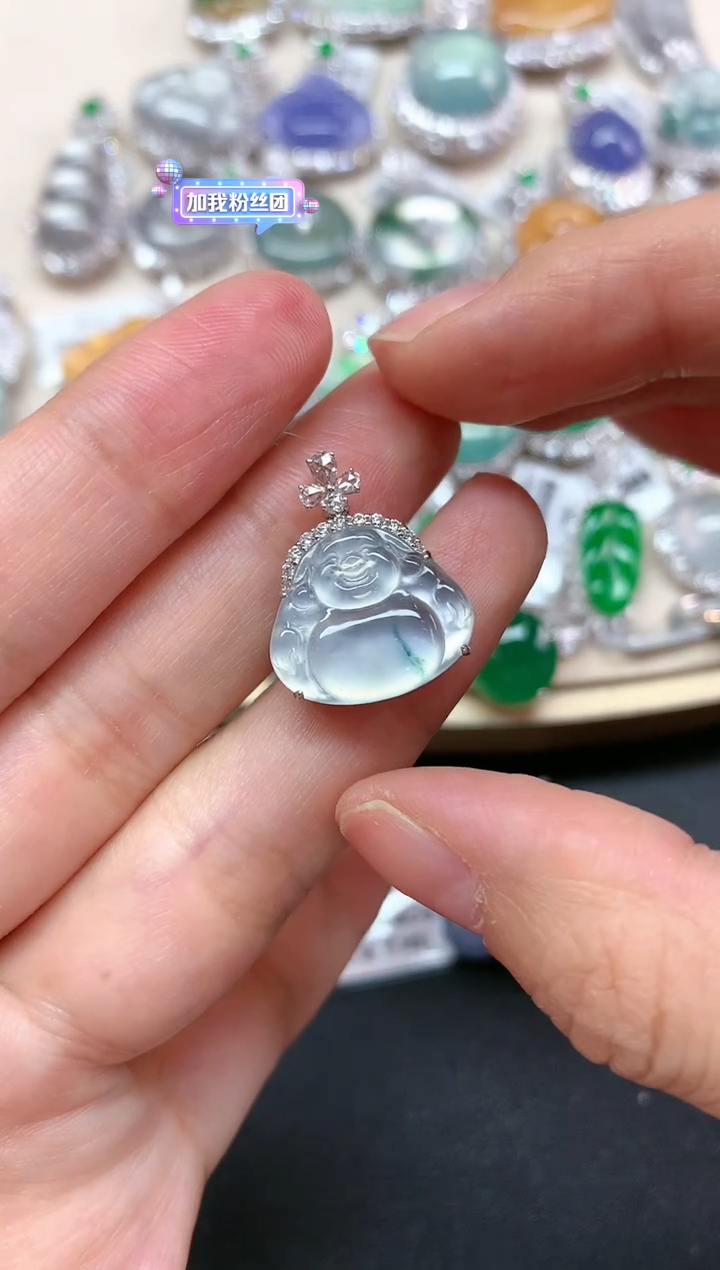 【闪购商品】翡翠吊坠(不含链)18K金镶嵌Q18|9800