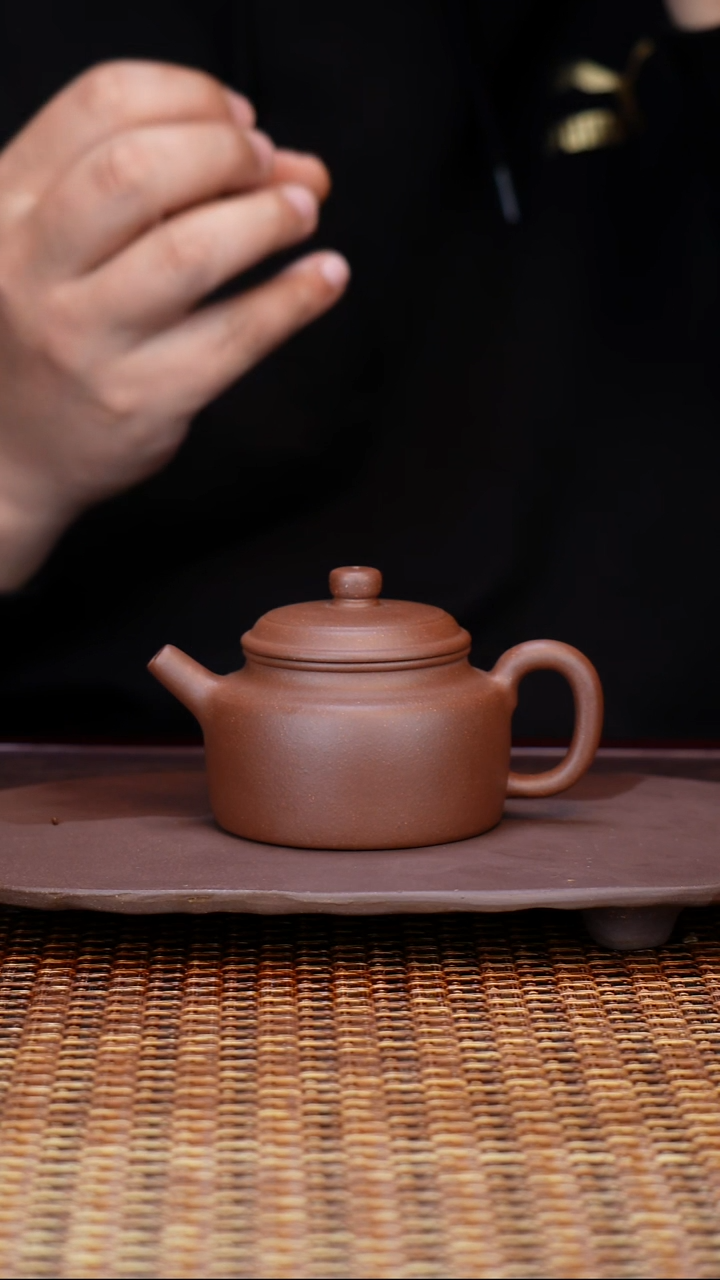 茶壶紫砂汀禾紫砂羊角山紫泥《德钟》150cc