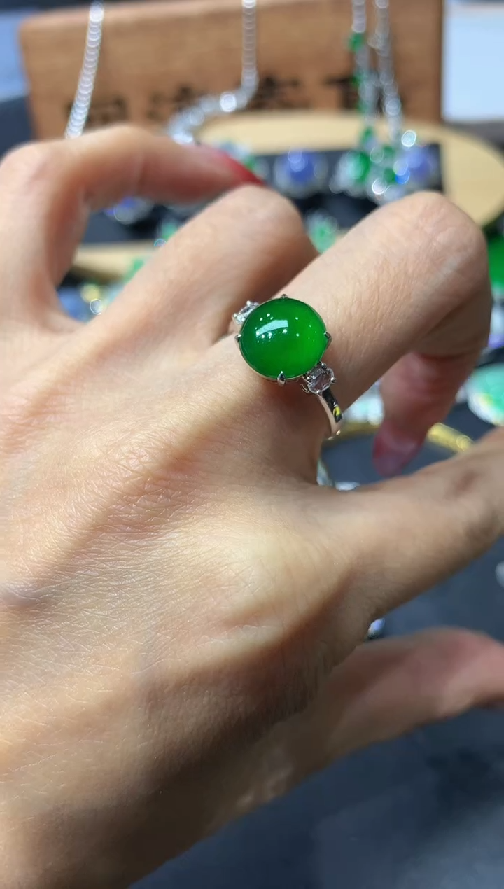 【闪购商品】定制翡翠18K金镶嵌团购