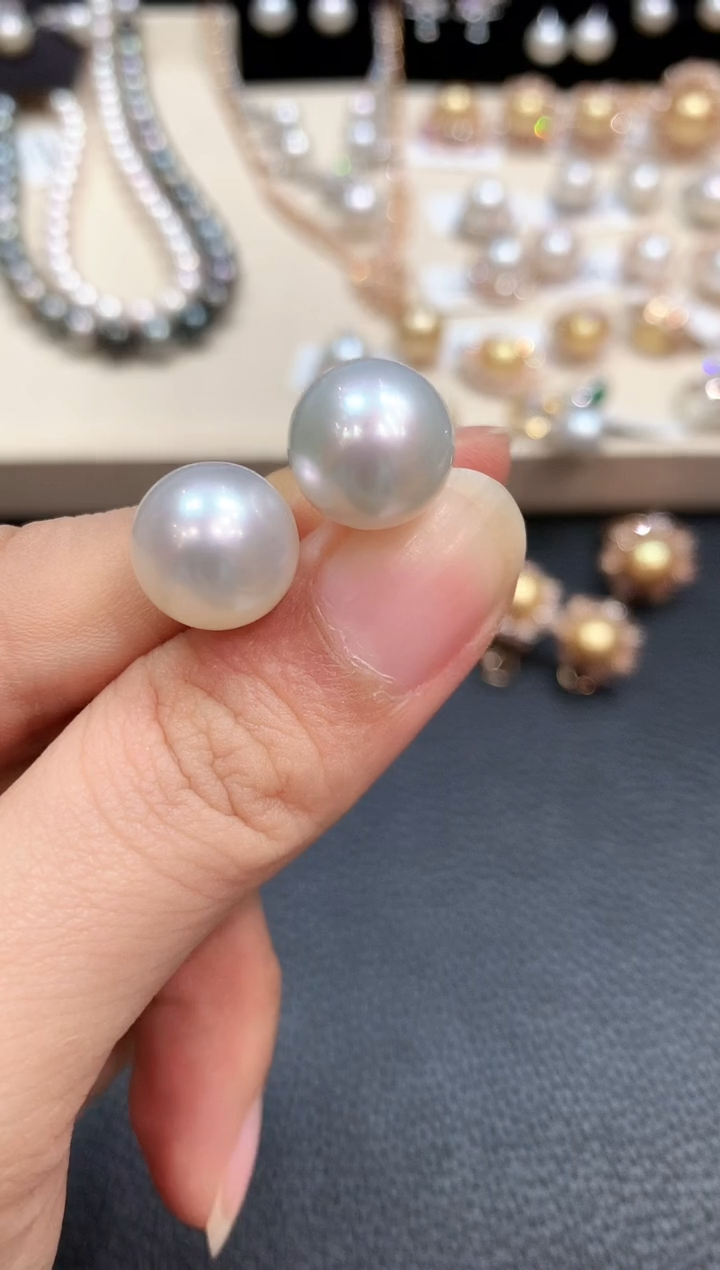 【闪购商品】海水珍珠耳饰18K金镶嵌m22多样性一件发货