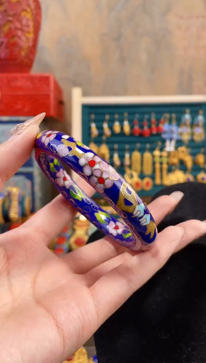 【闪购商品】非遗景泰蓝镯子宝蓝