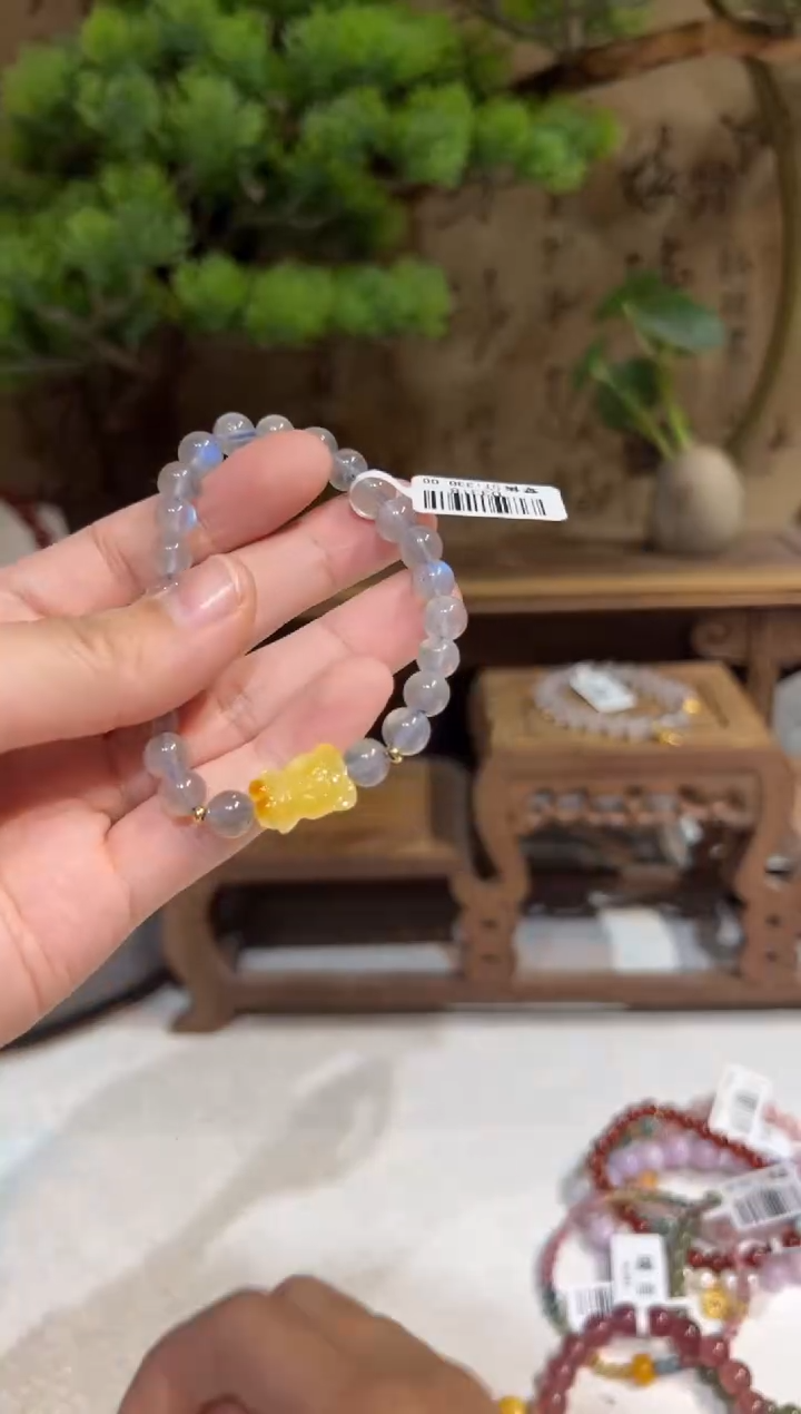 未镶嵌手链长石手饰@@