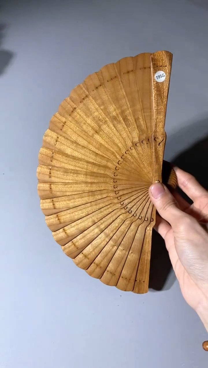 金丝楠195号15cm金丝楠木小叶桢楠扇子