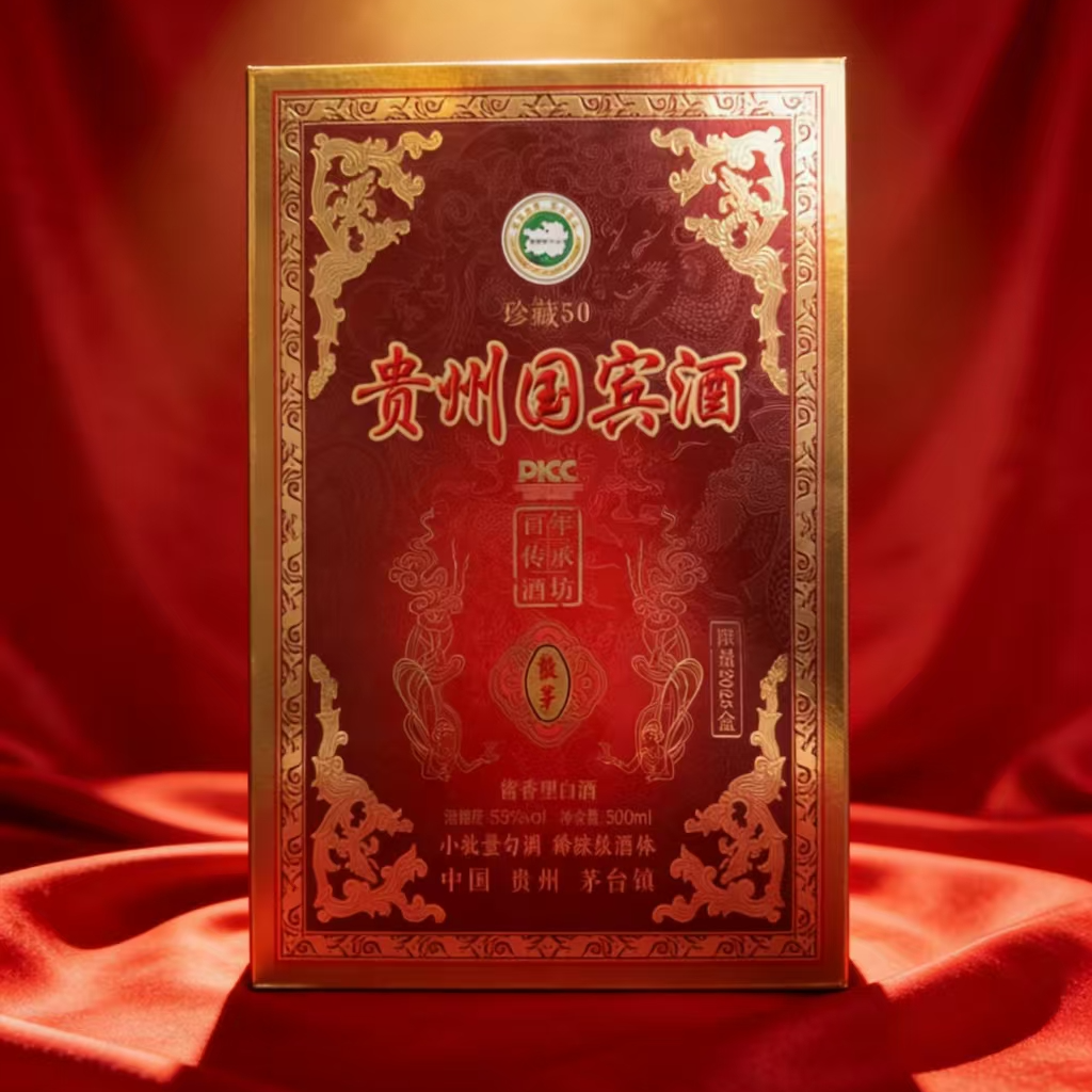 文公台贵州国宾酒纯粮酿造酱香型白酒53%Vol500ml×1瓶