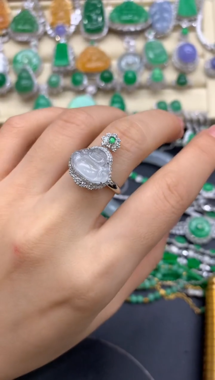 【闪购商品】翡翠戒指18K金镶嵌315-中国好珍宝