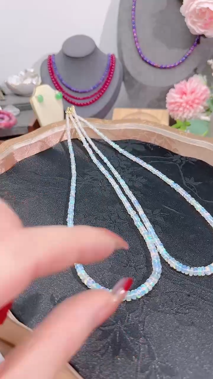 银S925镶嵌欧泊颈饰多样性选其一299