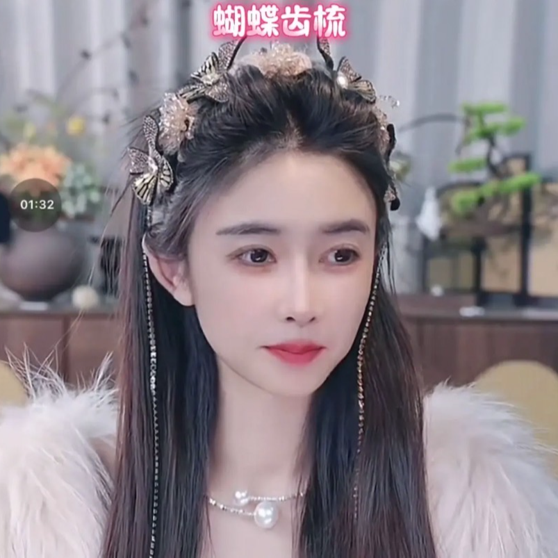 原创设计轻奢重工超仙发箍时尚百搭发饰水晶千金风超仙