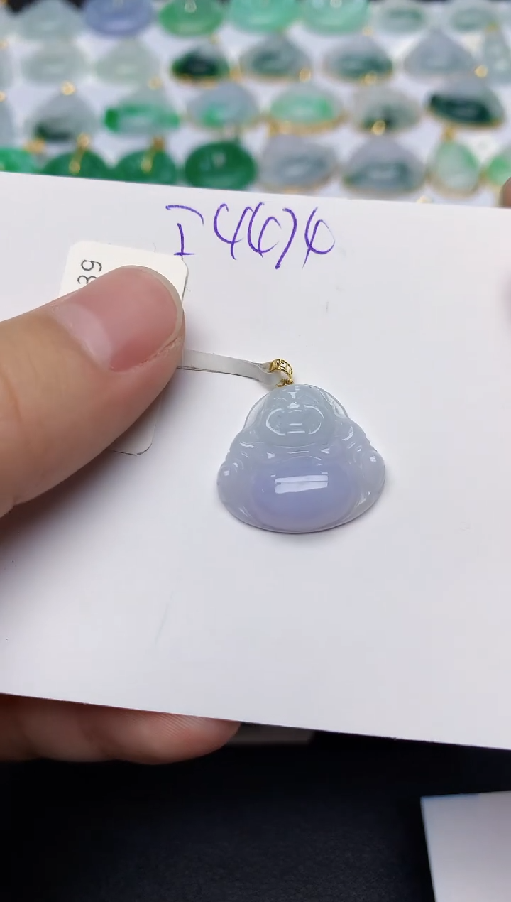 颈饰18K金镶嵌翡翠天然缅甸A货翡翠百元以上9元证书费自理