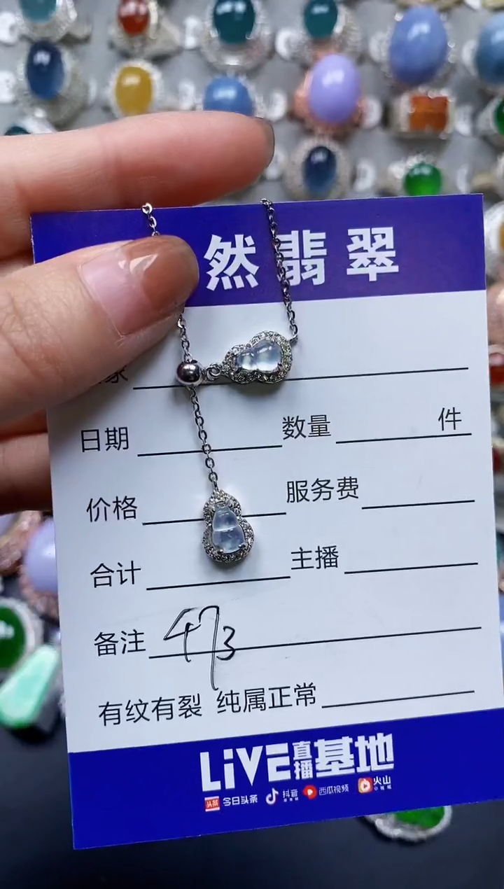 【闪购商品】翡翠颈饰银S925镶嵌0473