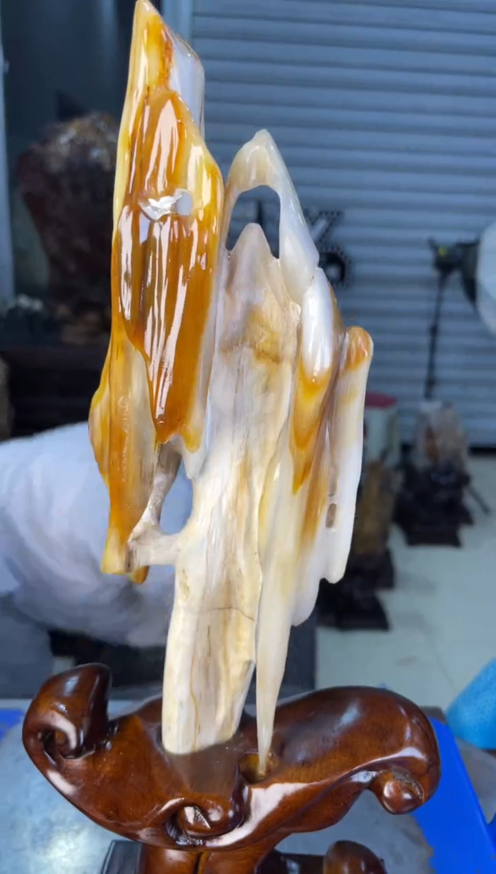 未镶嵌摆件硅化玉33