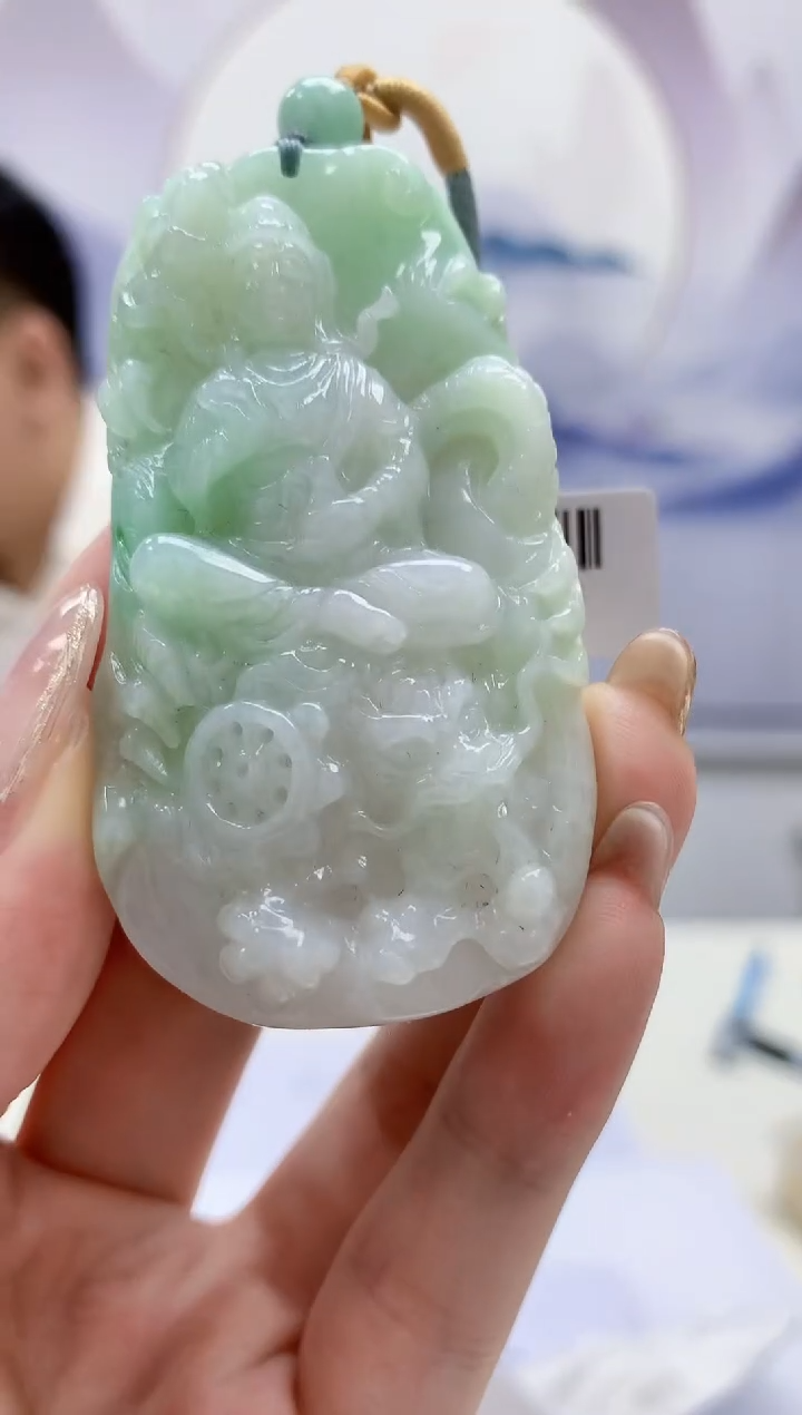 【闪购商品】定制翡翠未镶嵌4925jw-毛货挂件52