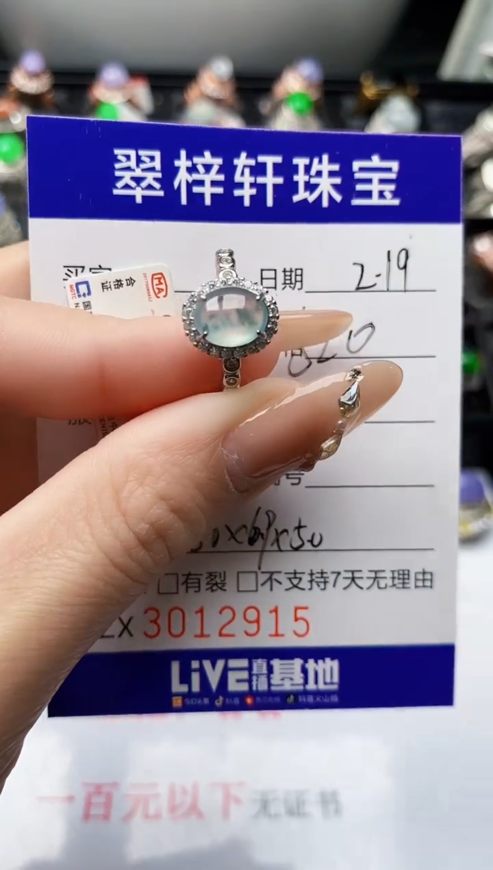 【闪购商品】翡翠戒指银S925镶嵌/2915