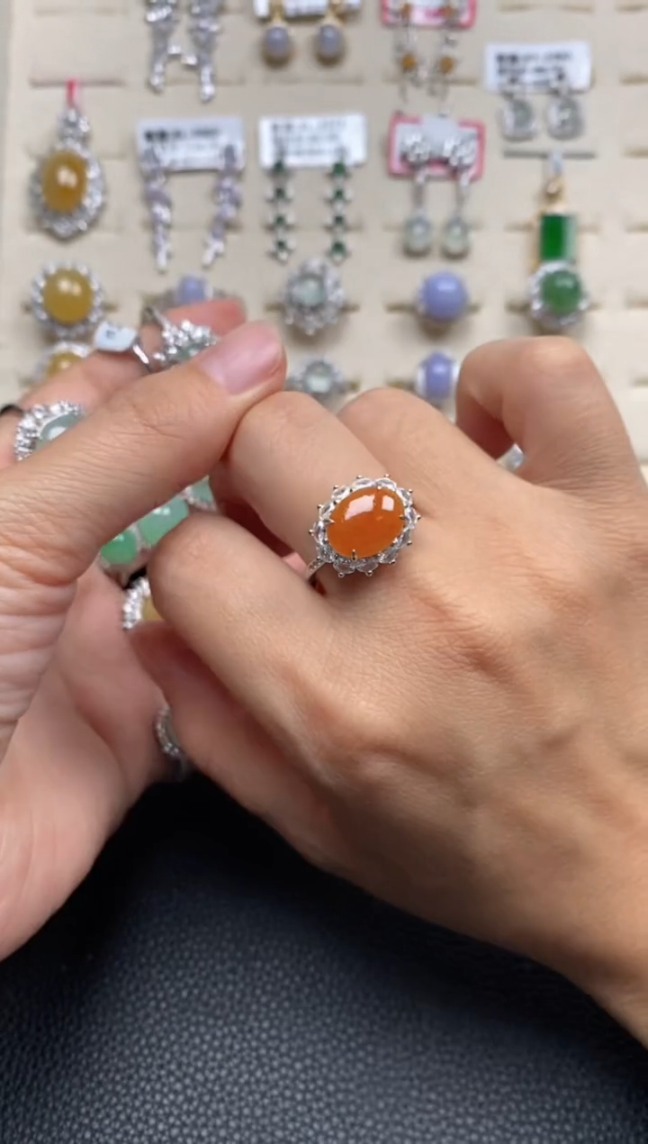 【闪购商品】翡翠戒指银S925镶嵌1111