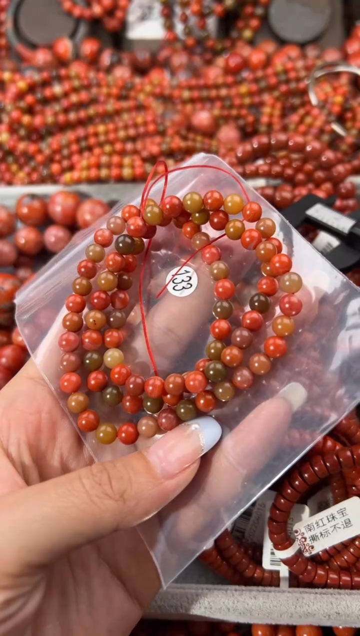 未镶嵌手串南红玛瑙6+