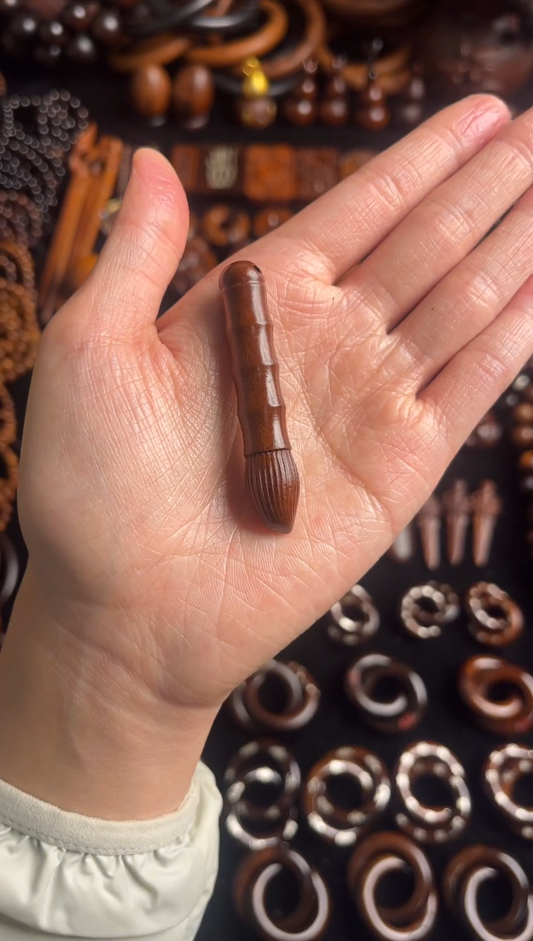 枣木A*y雷击枣木老料文昌笔