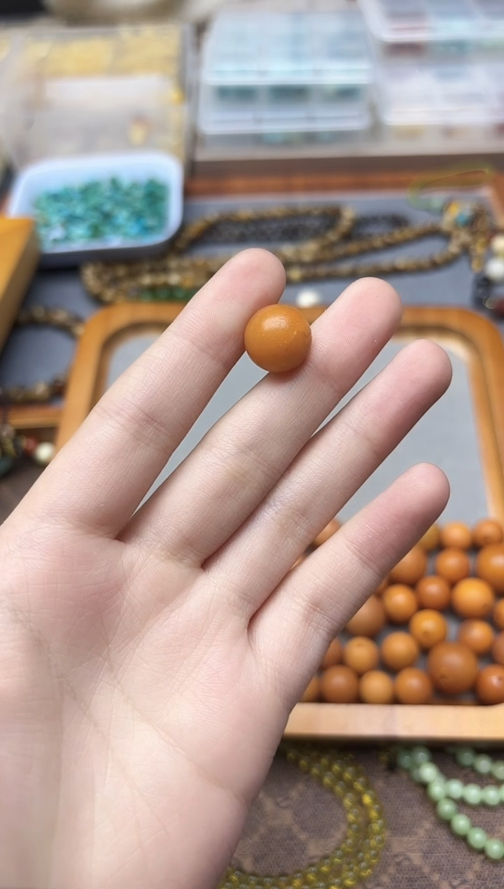 裸石蜜蜡未镶嵌蜜蜡单珠12mmGW