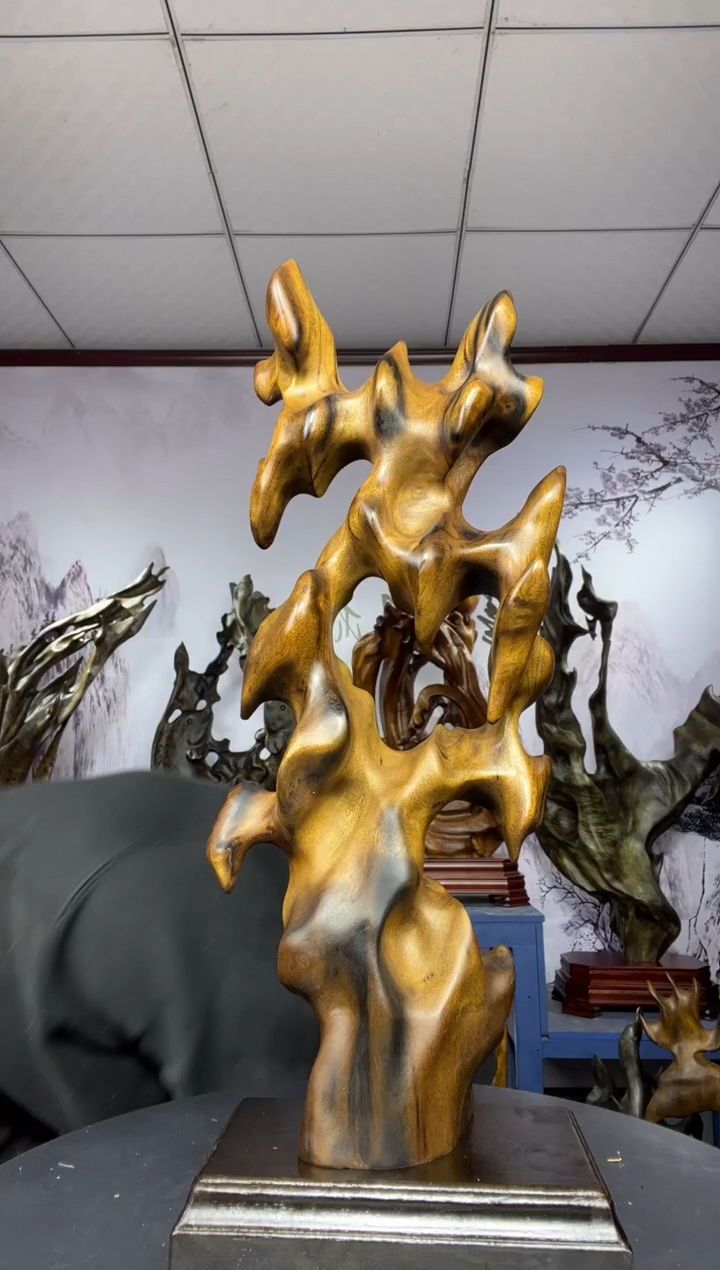 金丝楠木雕款吴*@金丝楠木工艺品摆件