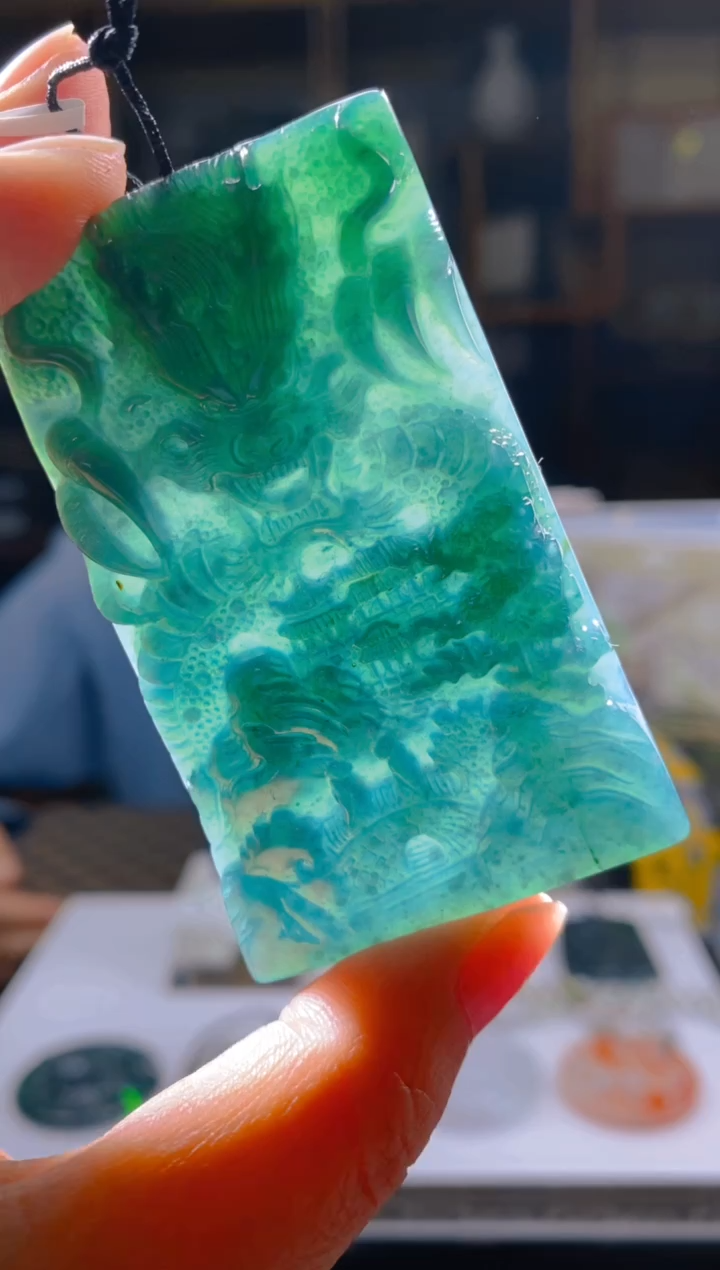 定制翡翠未镶嵌LL翡翠吊坠24-WZ19