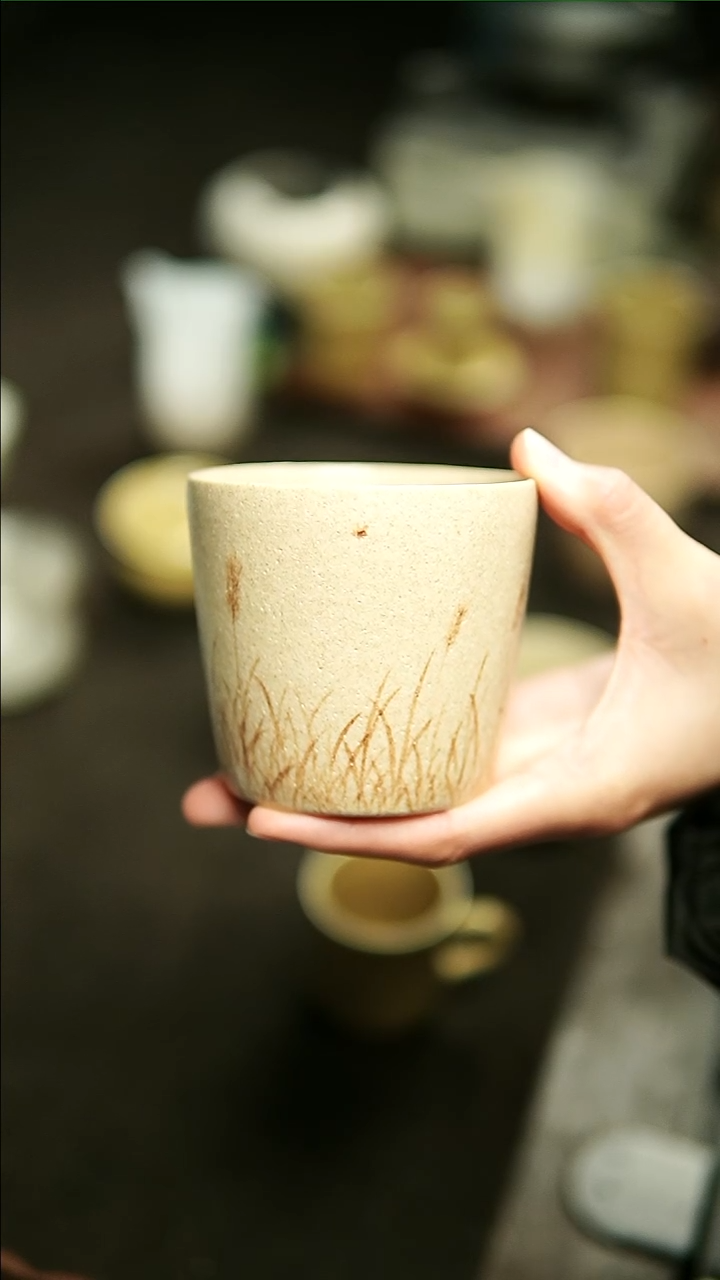【闪购商品】云龙落粉釉咖啡杯水杯
