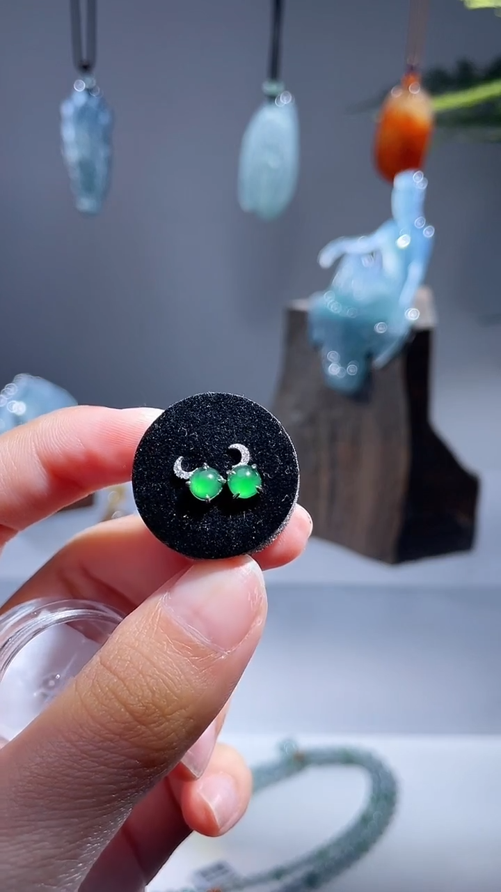 颈饰未镶嵌翡翠耳饰