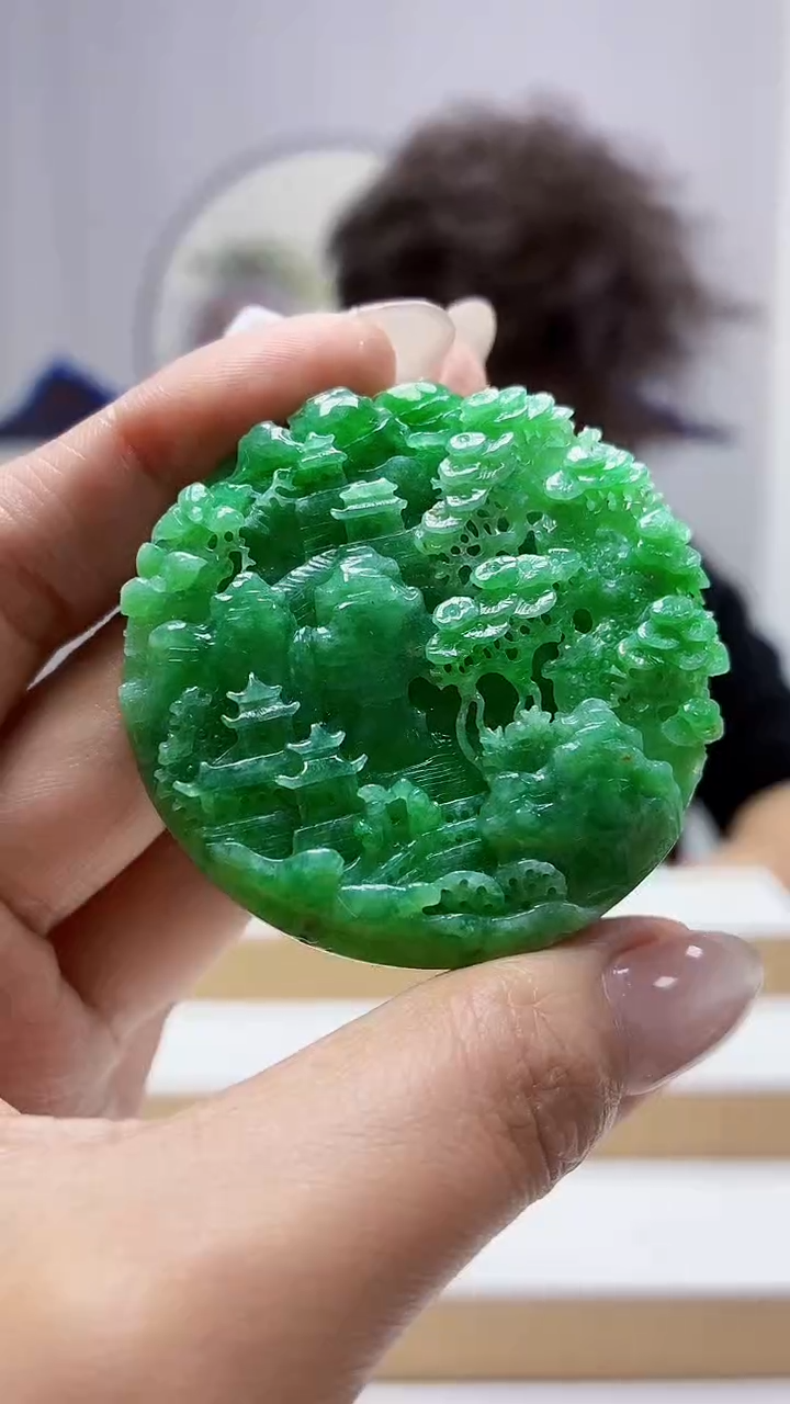 未镶嵌定制翡翠4688MM-毛货挂件98