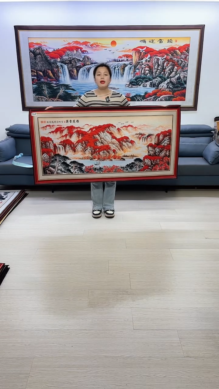 【闪购商品】横款143边框鸿运当头80*160